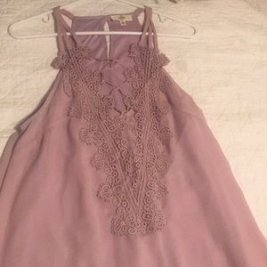 Purple embroidery dress